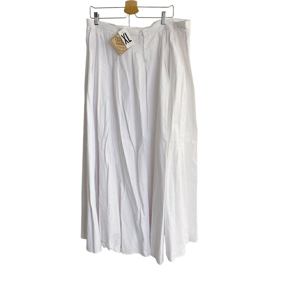 NEW Frontier Classics Women's Ladies. Walking Skirt 100% Cotton White Size XL